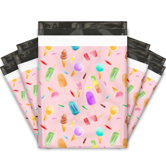 50 10X13 Poly Mailers, Ice Cream, Shipping Envelopes, PRICE IS FIRM - Picture 4 of 6